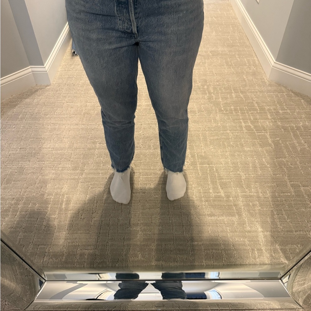 Agolde Blue Straight Leg Jeans Classic Style
